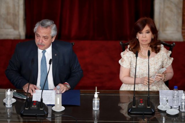 Argentina's President Alberto Fernandez and Vice President Cristina Kirchner, shown here i