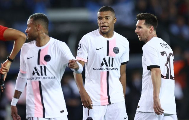 Neymar, Kylian Mbappe and Lionel Messi played together for the first time in midweek but P