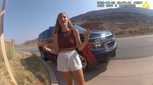 Police bodycam from Utah shows Gabrielle Petito on August 12 after an altercation with her