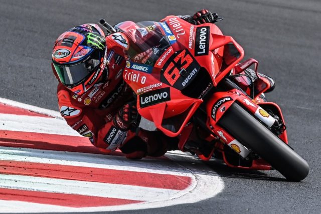 Ducati's Francesco Bagnaia won his first MotoGP last weekend at Aragon