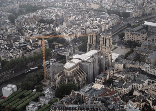 Notre-Dame de Paris survived the blaze in 2019, but the spire collapsed and much of the ro
