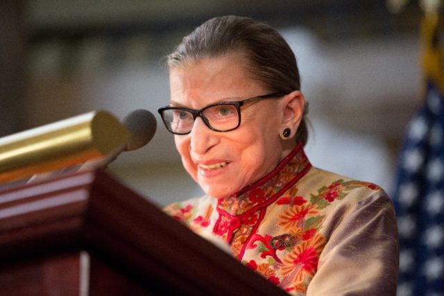The late US Supreme Court Justice Ruth Bader Ginsburg