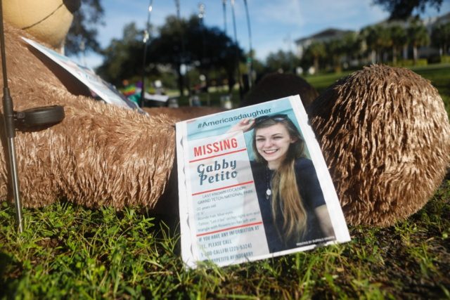 A tribute in North Port, Florida to Gabby Petito, an American traveler whose death sparked