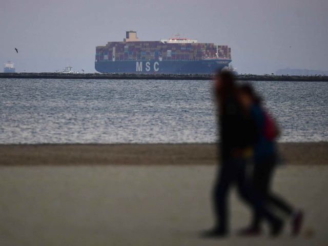 Cargo jam dockside (Frederic J. Brown / AFP / Getty)