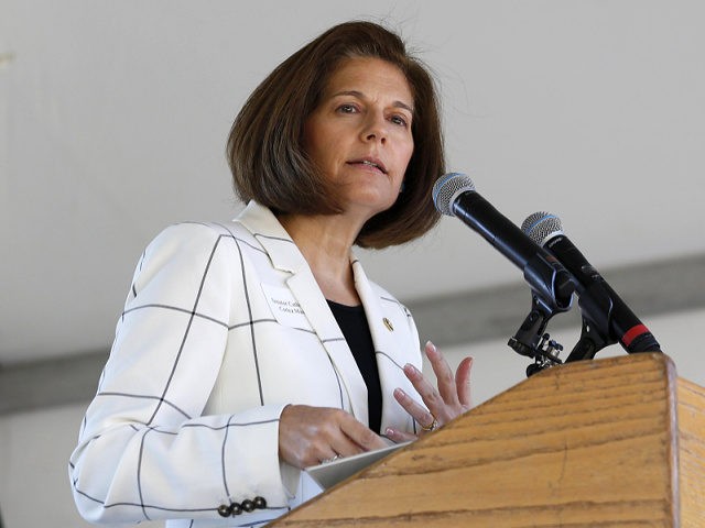 FILE - In this Aug. 20, 2019, file photo Sen. Catherine Cortez Masto, D-Nevada, speaks at the 23rd Annual Lake Tahoe Summit, Tuesday, at South Lake Tahoe, Calif. Cortez Masto of Nevada said Thursday, May 28, 2020, that sheâ€™s not interested in serving as running mate to presumptive presidential nominee …