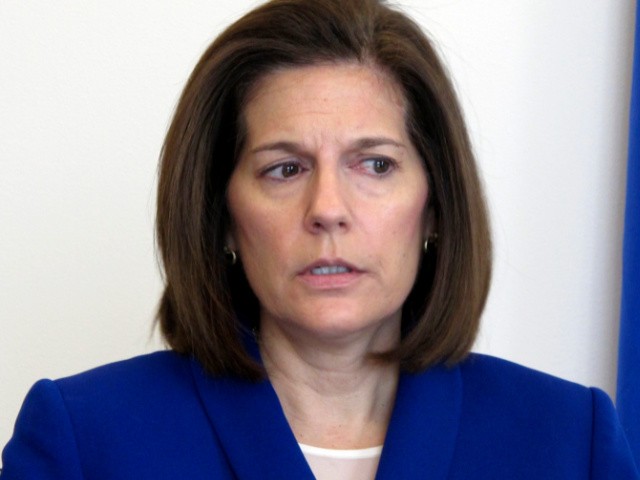 In this Jan. 11, 2019, file photo, Sen. Catherine Cortez Masto, D-Nev., talks to reporters in her office in Reno, Nev. Democrats hoping to capture Senate control next year face a far more promising map than last year, when they had to defend most of the seats that were in play. “It’s trending in our favor, and I think we’ve got an opportunity to take back the majority in the Senate,” said Cortez Masto. (AP Photo/Scott Sonner, File)