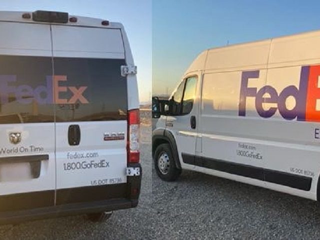 Human smugglers cloned a FedEx vehicle to smuggle eight Mexican nationals. (U.S. Border Patrol/El Centro Sector)
