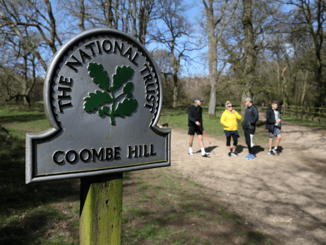 AYLESBURY VALE, ENGLAND - MARCH 22: Members of the public enjoy a walk at Coombe Hill which is owned by the National Trust on March 22, 2020 in Aylesbury Vale, Buckinghamshire. Coronavirus (COVID-19) has spread to at least 188 countries, claiming over 13,000 lives and infecting more than 300,000 people. …