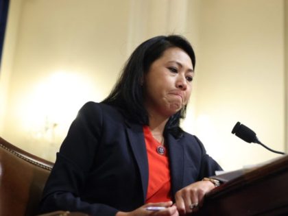 Democratic Representative from Florida Stephanie Murphy reacts as she speaks during the Select Committee investigation of the January 6, 2021, attack on the US Capitol, during their first hearing on Capitol Hill in Washington, DC, on July 27, 2021. - The committee is hearing testimony from members of the US …