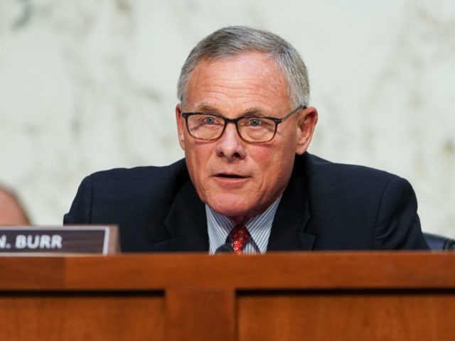 WASHINGTON, DC - SEPTEMBER 30: Sen. Richard Burr (R-NC) gives an opening statement during a Senate Health, Education, Labor, and Pensions Committee hearing to discuss reopening schools during Covid-19 at Capitol Hill on September 30, 2021 in Washington, DC. (Photo by Greg Nash- Pool/Getty Images)