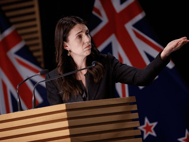 Prime Minister Jacinda Ardern addresses the media at a COVID-19 update press conference at Parliament on October 11, 2021 in Wellington, New Zealand. New Zealand has recorded 35 new community cases of COVID-19 in the last 24 hours, all of which are in Auckland. The new cases come as Cabinet …