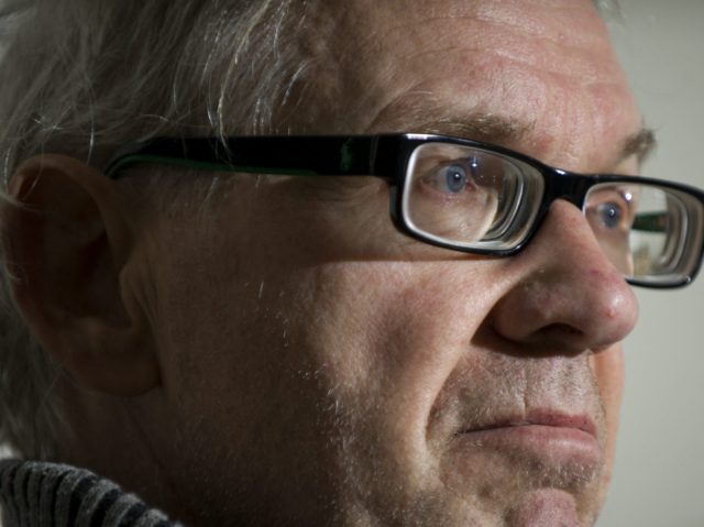 Picture taken on January 3, 2012 in Nyhamnslage, Sweden, shows Swedish artist Lars Vilks. Unidentified assailants on February 14, 2015 fired on a building in Copenhagen, Denmark, where a debate on Islam and free speech was being held, the French ambassdor to Denmark told AFP from inside the venue. Reports …