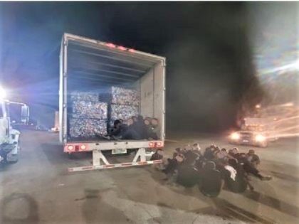 Human Smuggling in trailer filled with aluminum cans (Photo: U.S. Border Patrol/Big Bend Sector)