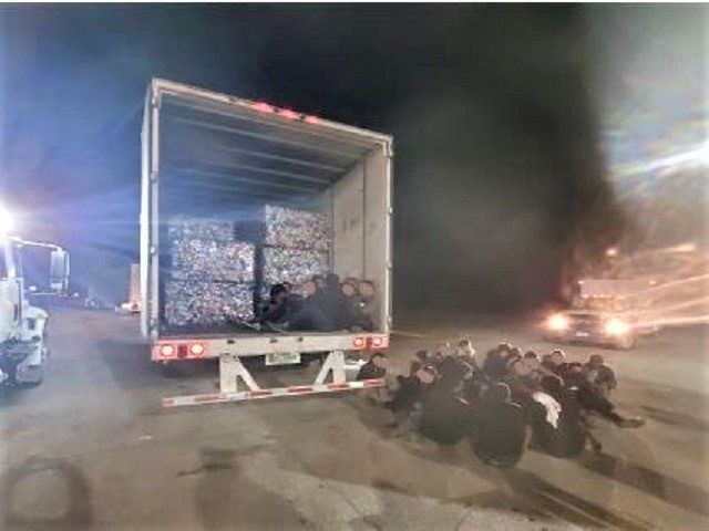 Human Smuggling in trailer filled with aluminum cans (Photo: U.S. Border Patrol/Big Bend S