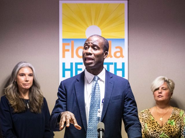Florida s new surgeon general Dr. Joseph Ladapo speaks at a press conference at the Florida Department of Health in Lee County on Thursday, October 14, 2021. Dr. Joseph Ladapo