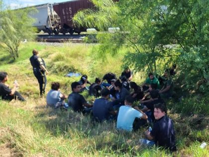 Local law enforcement apprehend a group of smuggled migrants near a South Texas rail line. (Photo: Nueces County Constable's Office Precinct 5)