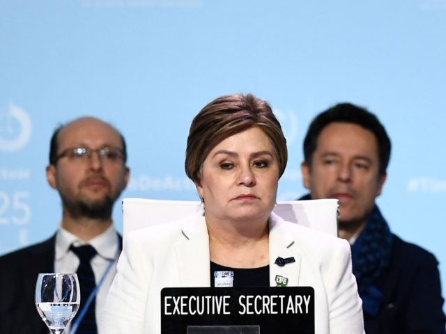 Patricia Espinosa Chile's Minister of Environment and COP25 president Carolina Schmidt (R) and UN Climate Change Executive Secretary Patricia Espinosa (L) attend the closing plenary session of the UN Climate Change Conference COP25 at the 'IFEMA - Feria de Madrid' exhibition centre, in Madrid, on December 15, 2019. - A UN climate …