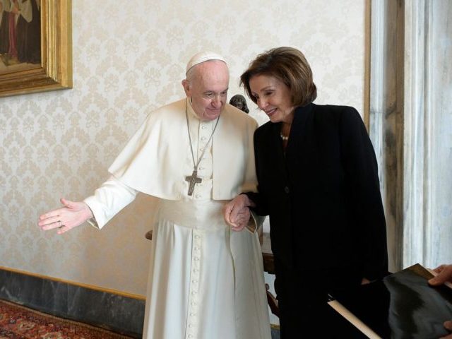 Pope Francis Welcomes Nancy Pelosi in the Vatican