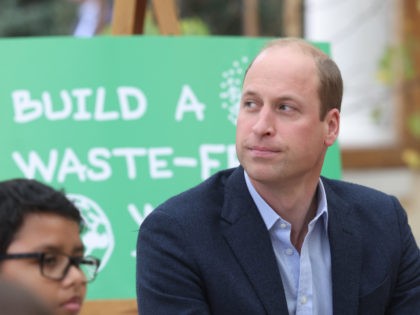 LONDON, ENGLAND - OCTOBER 13: Prince William, Duke of Cambridge and Catherine, Duchess of Cambridge (not pictured) visit Kew Gardens to take part in a Generation Earthshot event with children from The Heathlands School, Hounslow to generate big, bold ideas to repair the planet and to help spark a lasting …