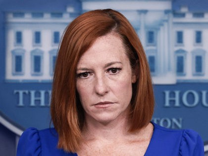 WASHINGTON, DC - OCTOBER 01: White House Press Secretary Jen Psaki speaks at a press briefing in the James Brady Press Briefing Room of the White House on October 01, 2021 in Washington, DC. Later today U.S. President Joe Biden will go to Capitol Hill to attend a meeting with …