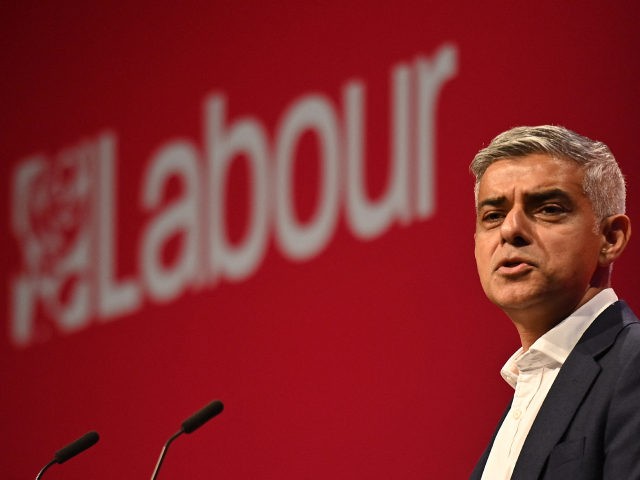 Mayor of London Sadiq Khan speaks to delegates on the third day of the annual Labour Party