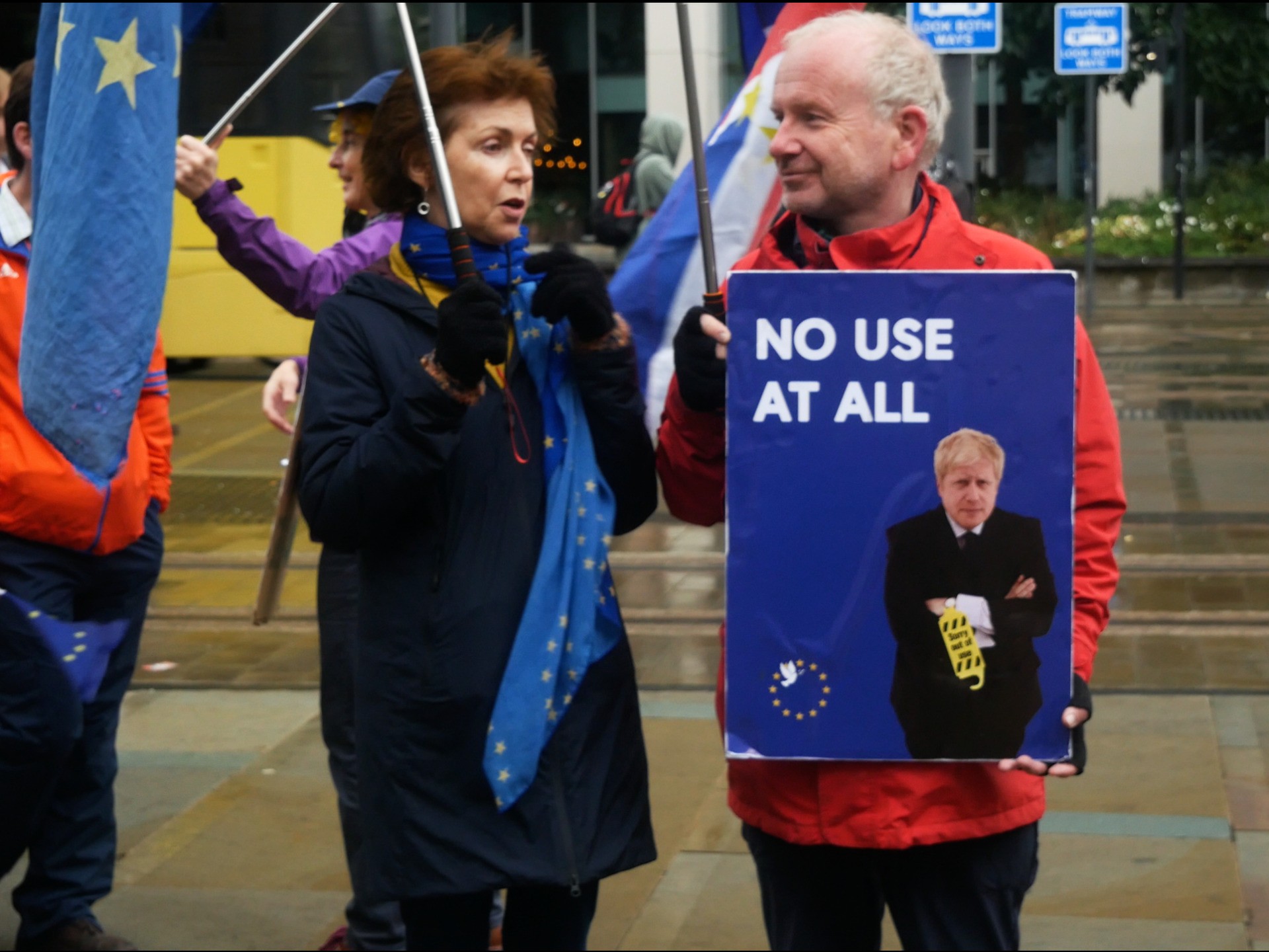 Anti-Brexit protest in Manchester, England ahead of the Conservative Party Conference. October 2, 2021. Kurt Zindulka, Breitbart News