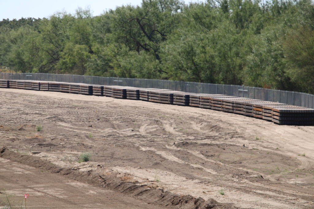 Steel stockpiled for Texas-funded border wall. (Photo: Randy Clark/Breitbart Texas)