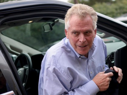 Former Virginia Gov. Terry McAuliffe (D-VA) arrives at a campaign event at the JABA Shining Stars Preschool Program October 11, 2021 in Charlottesville, Virginia. (Win McNamee/Getty Images)