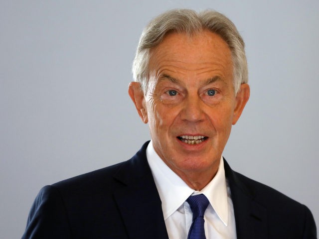 LONDON, ENGLAND - SEPTEMBER 06: Former British Prime Minister Tony Blair speaks at the Royal United Services Institute (RUSI), a defence think tank, on September 6, 2021 in London, England. Mr Blair, who served as prime minister of the United Kingdom from 1997 to 2007, reflected on the roots of …