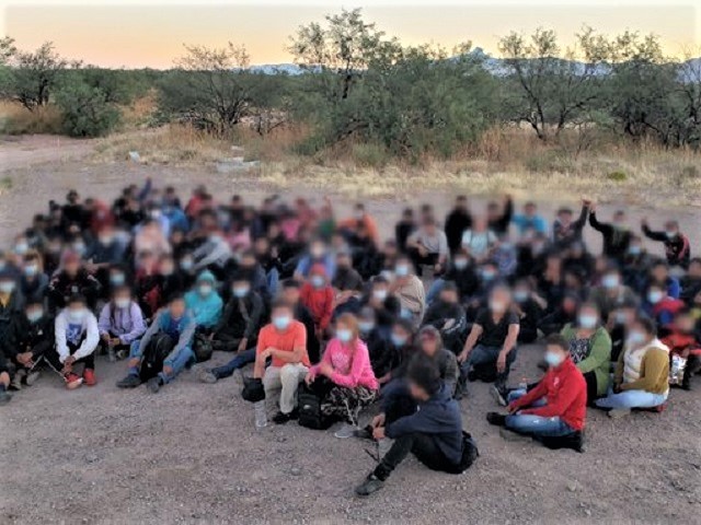 Of 125 migrants apprehended near San Miguel, Arizona, on October 10, 3/4ths were unaccompanied children. (Photo: U.S. Border Patrol/Tucson Sector)
