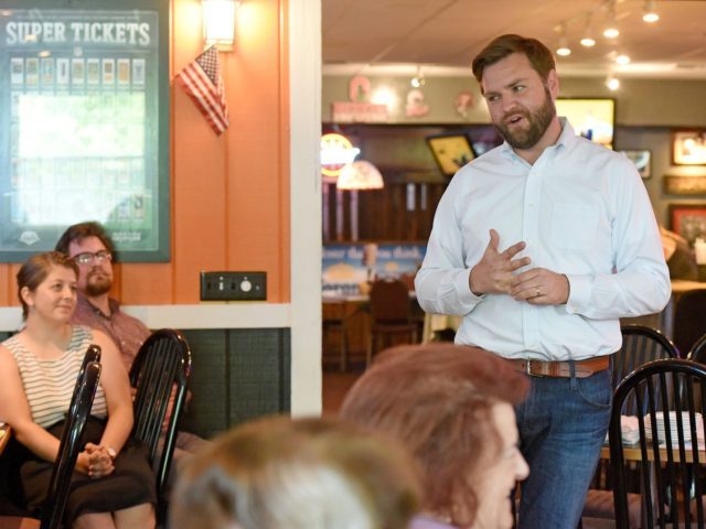 U.S. Senate candidate J.D. Vance speaks at a meet and greet hosted by Richland County Repu