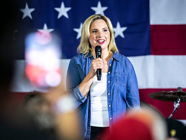 U.S. Rep. Ashley Hinson, R-Iowa, speaks during the inaugural Ashley's BBQ Bash fundraiser, Saturday, Aug. 28, 2021, at the Linn County Fairgrounds in Central City, Iowa.