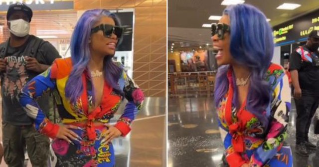 Model Blac Chyna Explodes in Miami Airport: 'Get the F***ing Vaccine, and Stop Being Stupid, Hoe'
