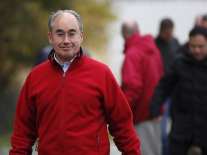 Bruce Poliquin finishes a tour of the ND Paper mill during a campaign stop, October 24, 20
