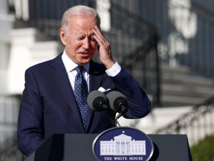 WASHINGTON, DC - OCTOBER 18: President Joe Biden delivers remarks at the 2021 and 2020 Sta