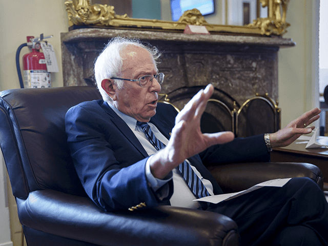 Senate Budget Committee Chairman Bernie Sanders, I-Vt., takes questions from reporters abo