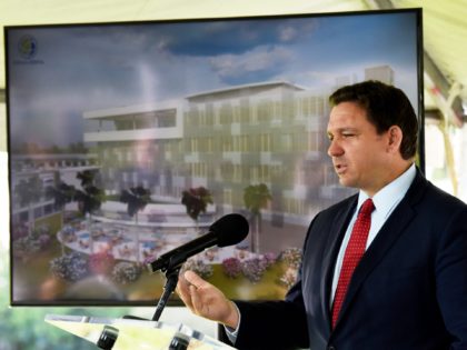 Florida Gov. Ron DeSantis announces that Terran Orbital, a satellite manufacturer, will bu