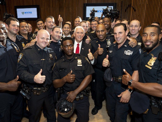 Mike Pence meets with NYPD officers (Official White House Photo)