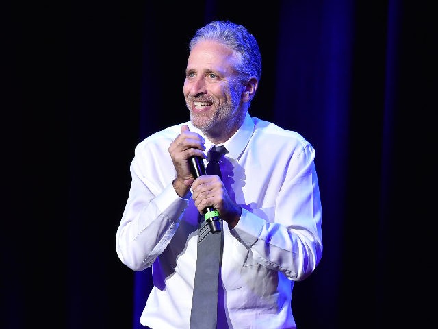 NEW YORK, NY - NOVEMBER 01: Jon Stewart performs on stage during 10th Annual Stand Up For Heroes at The Theater at Madison Square Garden on November 1, 2016 in New York City. (Photo by Theo Wargo/Getty Images)