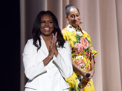 INGLEWOOD, CA - NOVEMBER 15: Former First Lady and author Michelle Obama appears onstage w