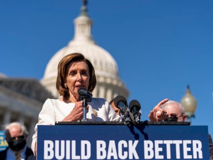 House Speaker Nancy Pelosi of Calif., speaks about President Joe Biden's "Build Back Bette