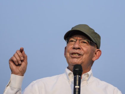 Rep. Peter DeFazio (D-OR) speaks at a rally about climate change issues near the U.S. Capitol on September 13, 2021 in Washington, DC. (Drew Angerer/Getty Images)