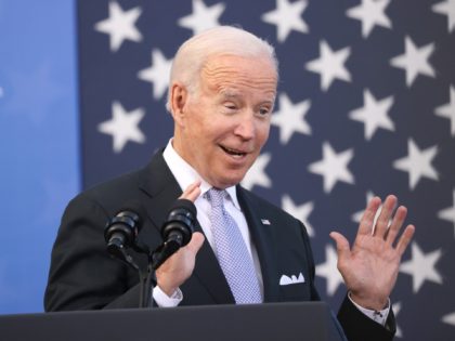 SCRANTON, PENNSYLVANIA - OCTOBER 20: President Joe Biden speaks at an event at the Electri