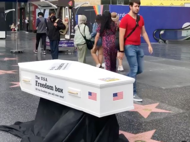 Vandal Puts Coffin on Trump's Hollywood Star over Virus Deaths - Vimarsana News