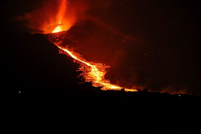 Two new lava flows emerged from the Cumbre Vieja volcano on Saturday