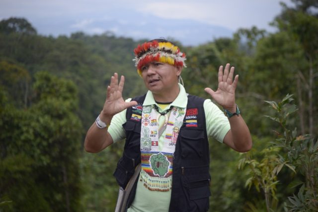 Gregorio Mirabal says indigenous people living in the Amazon basin are fighting to save th