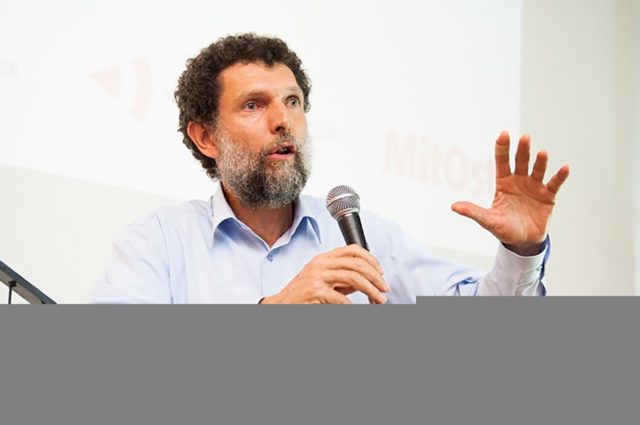 Jailed philanthropist Osman Kavala, pictured, is at the centre of the current row between