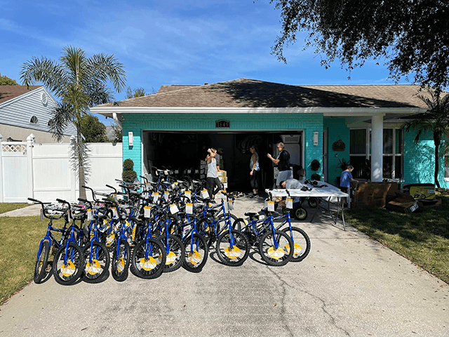 VIDEO: Man Donates Bikes to Police as Gifts for Children in Need