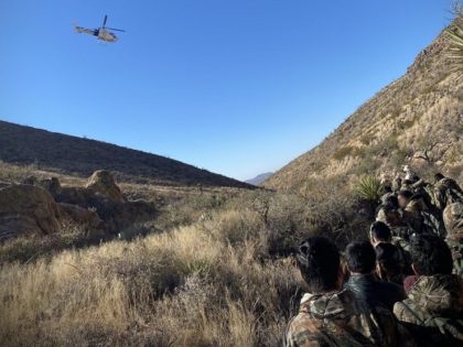 A CBP AMO aircrew provides support to Border Patrol agents over the Thanksgiving weekend. (U.S. Border Patrol/Big Bend Sector)