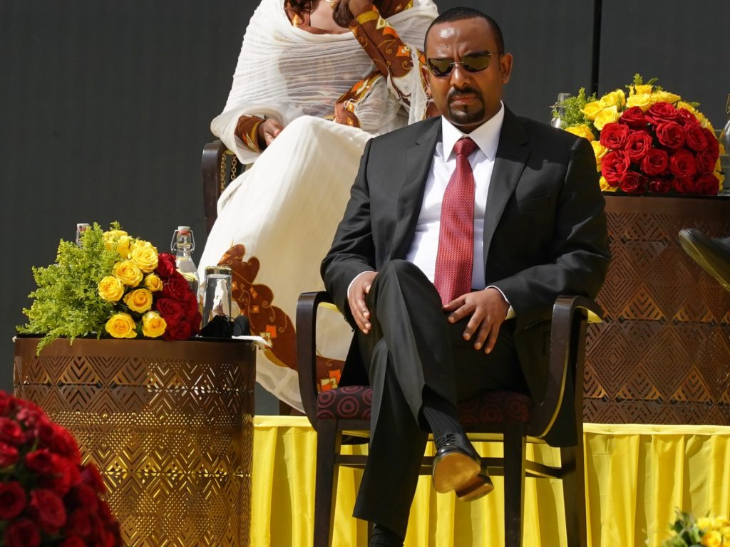 ADDIS ABABA, ETHIOPIA - OCTOBER 04: Prime Minister Abiy Ahmed attends an inaugural celebration after Amhed was sworn in for a second five year term as Prime Minister of Ethiopia on October 04, 2021 in Addis Ababa, Ethiopia. Mr Abiy's Prosperity Party was able to claim a majority after June's initial round of voting, although the country's election board postponed the vote in several dozen constituencies citing security and logistical concerns. Polls for dozens of those seats were held at the end of September, but there is no timeline for voting in several dozen remaining constituencies. (Photo by Jemal Countess/Getty Images)